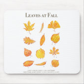 gele bladeren op herfst collectie muismat (Voorkant)