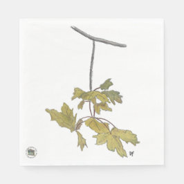 Gele bladeren Papieren servet