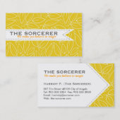 Gele bladeren Patroon Elegant Visitekaartje (Voorkant / Achterkant)