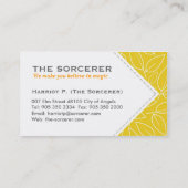 Gele bladeren Patroon Elegant Visitekaartje (Achterkant)