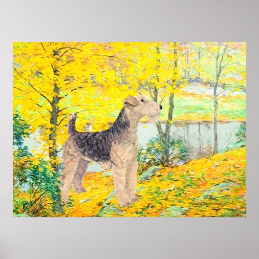 Gele bladeren poster (Voorkant)