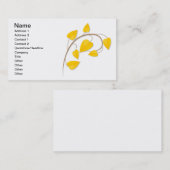 Gele bladeren visitekaartje (Voorkant / Achterkant)
