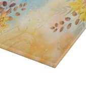 Gele blauwe blauwe marmer Waterverf Snijplank (Hoek)