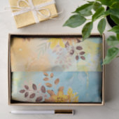 Gele blauwe blauwe Waterverf ontkoppeling Ti Tissuepapier (Geschenk)