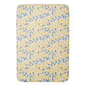GELE & BLAUWE BLOEMEN & BLADEREN BADMAT (Voorkant Verticaal)