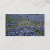 Gele blauwe bonnetbloemen visitekaartje (Achterkant)