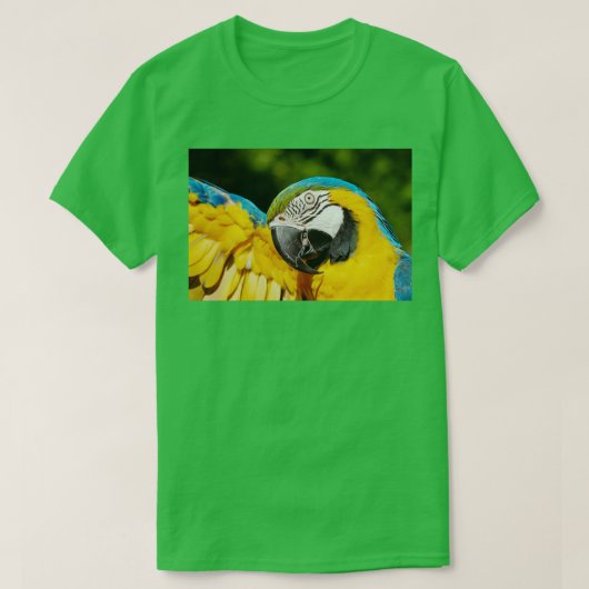 Gele Blauwe Groene Parrot T-shirt (Design voorkant)