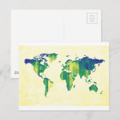 Gele Blauwe Groene Stripes Kaart (Voorkant / Achterkant)
