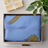Gele blauwe Macaw Tissuepapier (Geschenk)