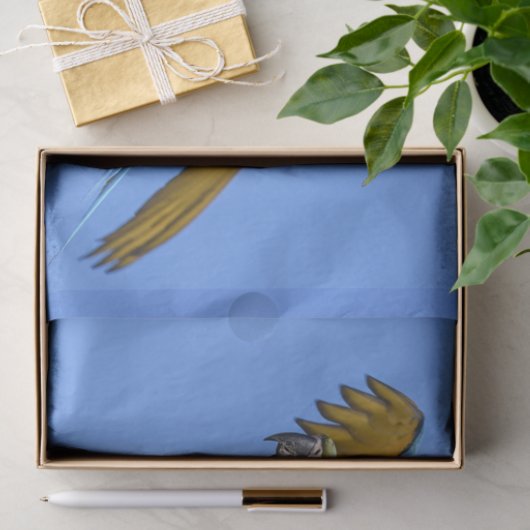 Gele blauwe Macaw Tissuepapier (Geschenk)