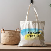 Gele blauwe Oekraïense vlag verenigd in citaat Tote Bag