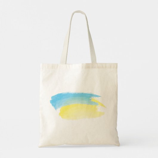 Gele blauwe Oekraïense vlag verenigd in citaat Tote Bag (Achterkant)
