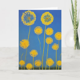 Gele & Blauwe Paardenbloem Kaart