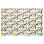 Gele blauwe rode vlinders Afdrukpatroon structuur Stof (Fat Quarter)