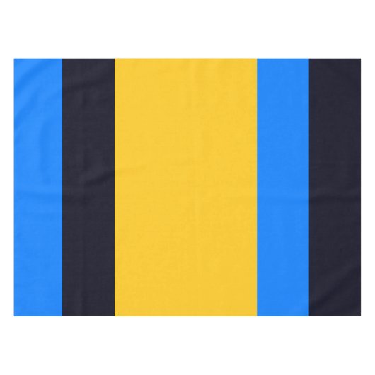 Gele blauwe strepen tafelkleed (Voorkant (Horizontaal))