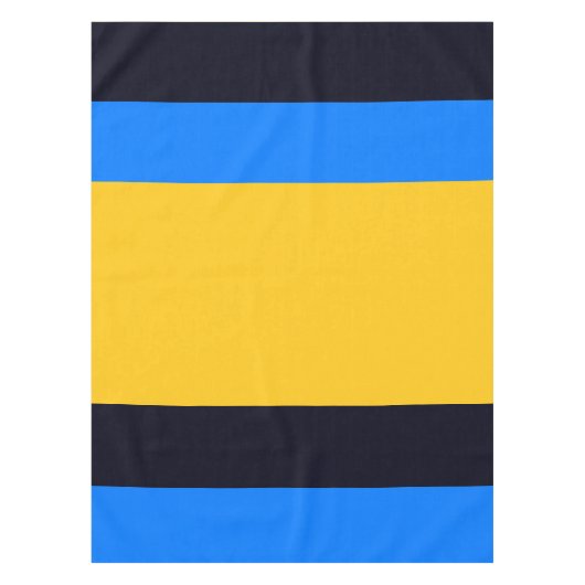 Gele blauwe strepen tafelkleed (Voorkant)