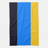 Gele blauwe strepen theedoek (Verticaal)