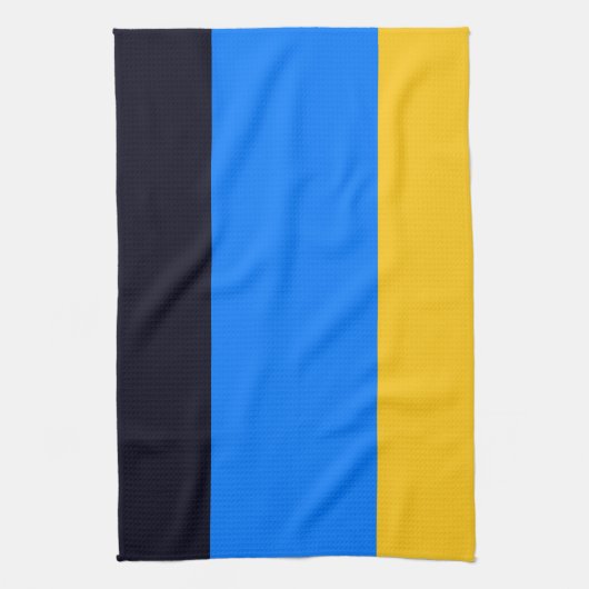 Gele blauwe strepen theedoek (Verticaal)