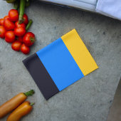 Gele blauwe strepen theedoek