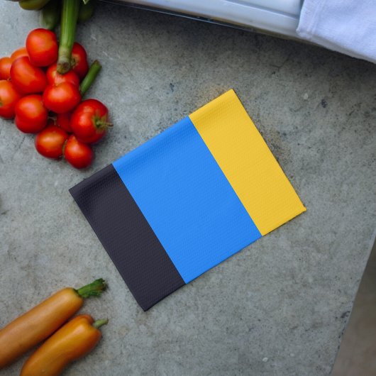 Gele blauwe strepen theedoek