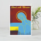 "Gele blauwe" vrede in Oekraïne Kaart (Staand voorkant)