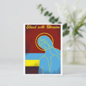 "Gele blauwe" vrede in Oekraïne kleurrijk Feestdagenkaart (Staand voorkant)