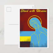 "Gele blauwe" vrede in Oekraïne kleurrijk Feestdagenkaart (Voorkant / Achterkant)