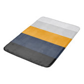 Gele, blauwe, witte en zwarte strepen badmat (Gekanteld)
