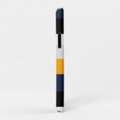 Gele, blauwe, witte en zwarte strepen Case-Mate iPhone case (Achterkant/rechts)