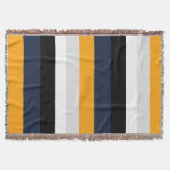 Gele, blauwe, witte en zwarte strepen deken (Voorkant)