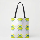 Gele Blauwe Zon Tote Bag (Voorkant)