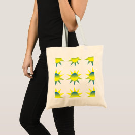 Gele Blauwe Zon Tote Bag