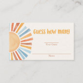 Gele blauwe zonneboho schat hoeveel kaarten (Voorkant)