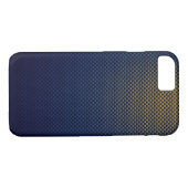 Gele blauwe zwarte koolstofvezel gepatterd Case-Mate iPhone case (Achterkant (Horizontaal))