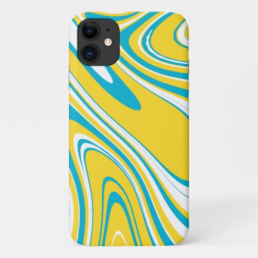 Gele Blauwgroen kleuren Marble Pattern Swirl Abstr Case-Mate iPhone Case (Achterkant)