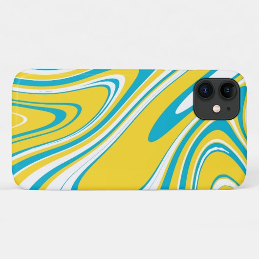 Gele Blauwgroen kleuren Marble Pattern Swirl Abstr Case-Mate iPhone Case (Achterkant (horizontaal))