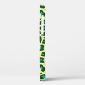 Gele Blauwgroen luipaard printplaat Rockabilly Pat Case-Mate iPhone Case (Achterkant / Links)