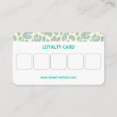 Gele Blauwgroen luipaard printplaat Rockabilly Pat Visitekaartje (Achterkant)