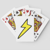 Gele bliksemafspeelkaarten pokerkaarten (Achterkant)