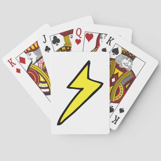 Gele bliksemafspeelkaarten pokerkaarten (Achterkant)