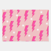 Gele Bliksemblauwe Achtergrond Y2K Patroon Inpakpapier Vel (Voorkant 2)