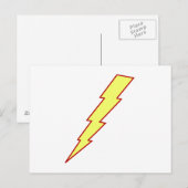Gele bliksembolt briefkaart (Voorkant / Achterkant)