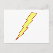 Gele bliksembolt briefkaart (Voorkant)