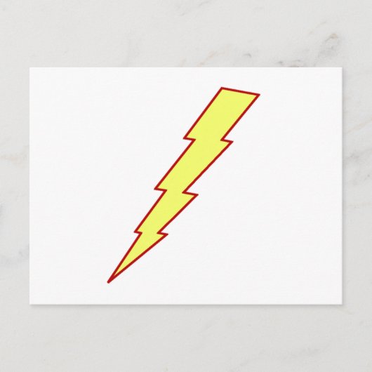 Gele bliksembolt briefkaart (Voorkant)