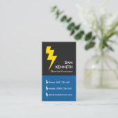 Gele bliksembolt Buttonnen Visitekaartje (Staand voorkant)