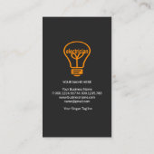 Gele bliksembolt Buttonnen Visitekaartje (Achterkant)