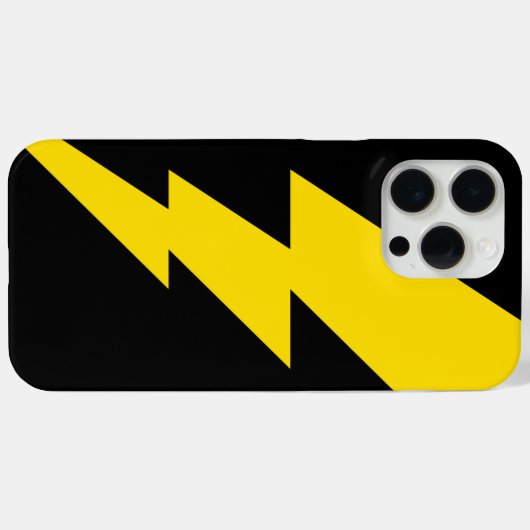 Gele bliksembolt Case-Mate iPhone case (Achterkant (horizontaal))
