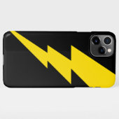 Gele bliksembolt iPhone hoesje (Achterkant horizontaal)