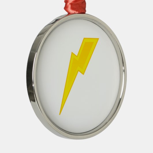 Gele bliksembolt metalen ornament (Rechts)