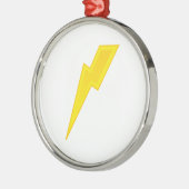 Gele bliksembolt metalen ornament (Links)
